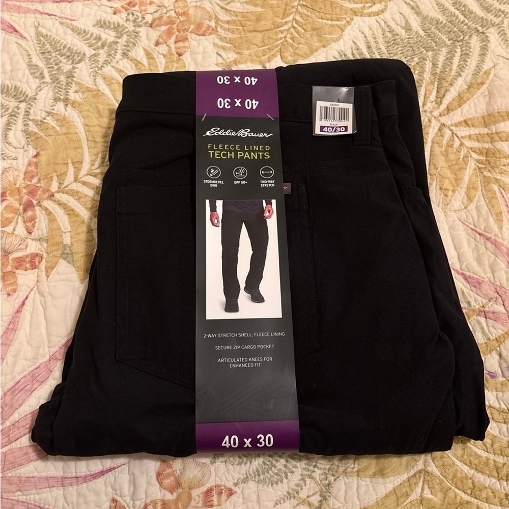 NWT Eddie Bauer fleece lined pants